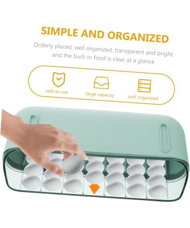 RORPOIR Deviled Egg Holder 1 Pc Slide Egg Collection 2 Tier Tray Refrigerator Egg Tray Double Layer Food Container Vegetable Green 28.5X15CM - Buy Online on GoSupps.com