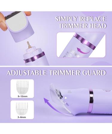 Ufree Bikini Trimmer for Women | Rechargeable Waterproof Electric Razor & Shaver for Legs & Body Hair - Purple - Buy Online on GoSupps.com