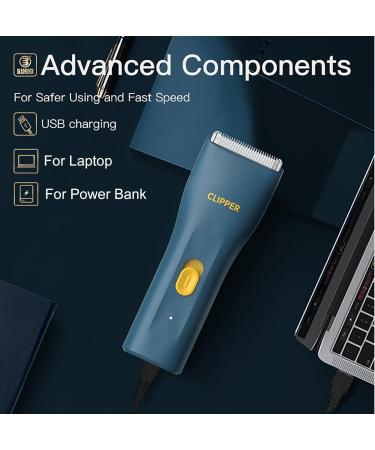 Electric Body Hair Trimmer for Men - Safe Ceramic Blade Waterproof & Rechargeable One-Hand Operated Ball Trimmer Perfect for Pubic Hair Grooming - Buy Online on GoSupps.com