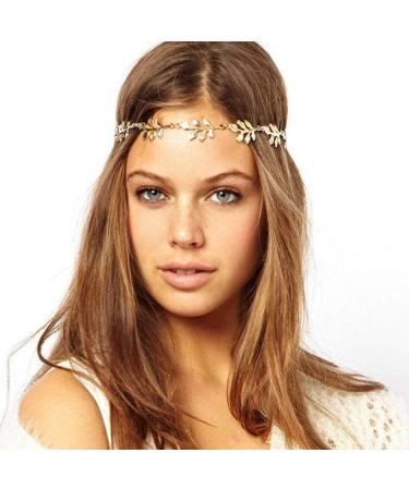 Yalice Elastic Leaf Headband - Gold Hair Accessory for Women & Girls - Buy Online on GoSupps.com