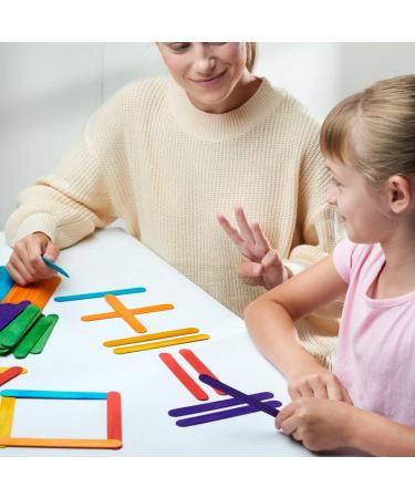100 Count 6 Inch Colored Popsicle Sticks for Crafts - Jumbo Wooden Craft Sticks - Buy Online on GoSupps.com