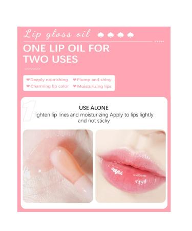 Hydrating Lip Gloss Oil (07 RASPBERRY) - Non-Sticky, Big Brush Head, Glitter Shine Primer Lip Tint - Set of 2 - Buy Online on GoSupps.com