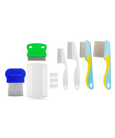 10 Pieces Hair Nit Combs Remove Head Nits Fine Tooth Double Side Detection Long Handle Head Nit Combs For Kids Pets And Adults