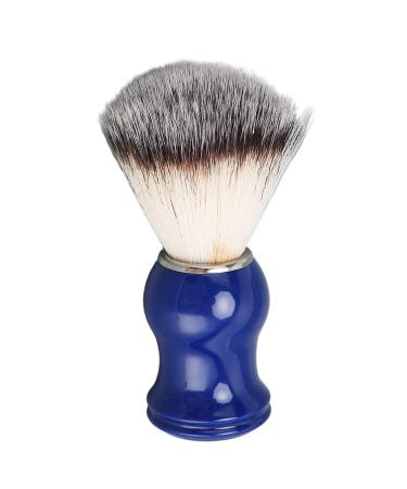 Razor brush handmade men's hairdressing brush with a blue handle professional care brush nylon brush handmade razor brush beauty salon mustache brush (blue)
