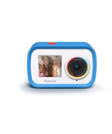 Polaroid Dual Screen WiFi Action Camera 4K 18mp, Waterproof Sports Polaroid Camera with Built in Rechargeable Battery and Mounting Accessories for Vlogging, Sports, Traveling, Home Videos Blue (Dual Screen 4K)