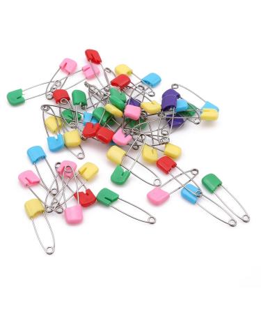Iumer Women's Beauty Plastic Scarves Safety Pin Stainless Steel Hijab Pins Cloth Diaper Pins