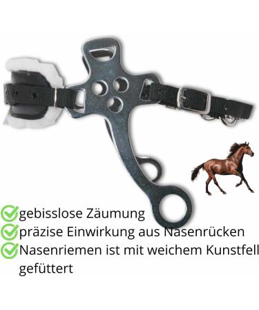 AMKA Hackamore Nylon with Faux Fur Pad - Adjustable One Size | International Shipping Available - Buy Online on GoSupps.com