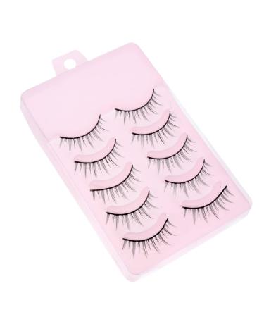 FRCOLOR 5 Pairs Fake Eyelashes 3d Flexible False Lashes Beauty Accessories Salon Makeup Lashes Beauty Eyelashes Face Eyelash Reusable Wispy Lashes Girl Chemical Fiber Acrylic Japanese