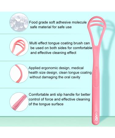 Pack of 4 Tongue Scrapers & Cleaners | Oral Hygiene & Bad Breath Solution for Adults Men Women & Children - Buy Online on GoSupps.com