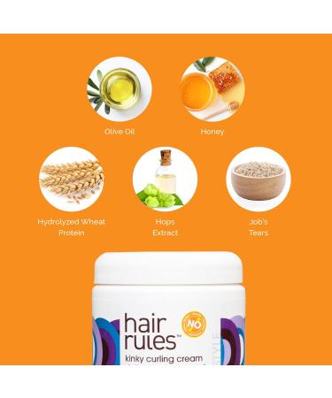 Hair Rules Kinky Curling Cream - Paraben & Sulfate Free for Curly/Wavy Hair 8oz - Buy Online on GoSupps.com