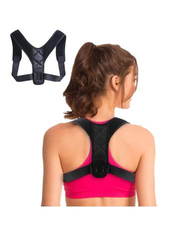 FUYERLI Posture Corrector for Men and Women Adjustable Clavicle Brace Improve Thoracic Kyphosis Shoulder Support (REG 27''- 41'')