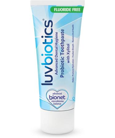 Luv Biotics Probiotic Toothpaste Fluoride-Free Fresh Breath & Oral Microbiome Support with Xylitol  Vegan- 75ml