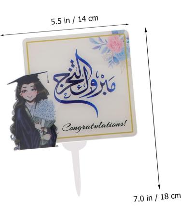 TOPBATHY Appetizer Picks 2pcs Graduation Card Acrylic Fruit Paper Cup Grad Cap - Buy Online on GoSupps.com