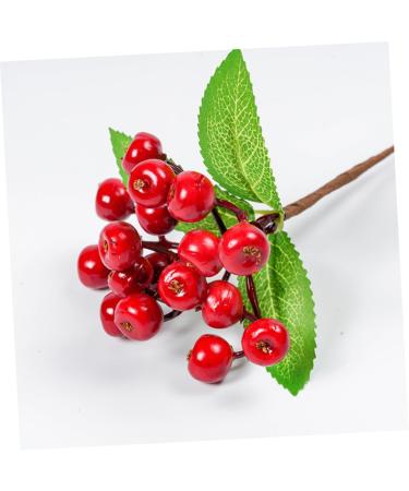ABOOFAN 20 Pcs Red Berries Red Berry Twig Holly Berry Picks Christmas Berry Picks Branch Holly Berries Branch Wreath Fake Berry Artificial Red Berry Stems Household Decorations Foam - Buy Online on GoSupps.com