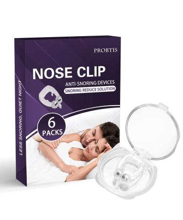 Anti Snoring Devices Snore Stopper Silicone Magnetic Anti Snoring Nose Clip Effective Snoring Solution Stop Snoring Devices That Work for Men and Women 6 Pack