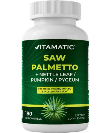 Vitamatic Saw Palmetto + Nettle Leaf/Pumpkin/Pygeum 180 Veg Capsules