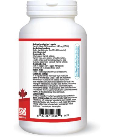 Nutridom Vitamin D3 2 500 IU (62.5mcg) 240 Softgels 8 Month Supply Non-GMO Gluten-Free Helps Support Immune Health Strong Bones and Teeth - Buy Online on GoSupps.com