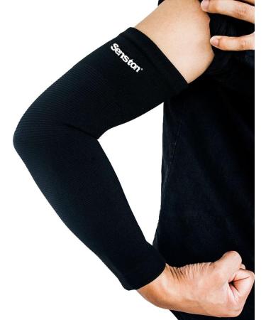 Senston Arm Support Sleeve - Compression for Tendonitis and Arthritis - Unisex Sports Brace for Breathy Comfort - Black - Buy Online on GoSupps.com