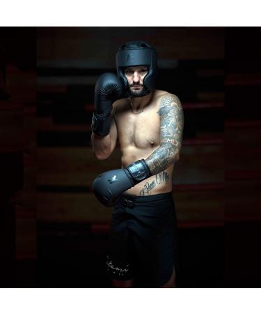 Kruzak Unisex Boxing Headgear - Adjustable Padded MMA Training Gear for Kickboxing & Martial Arts - Matte Black, Small-Medium - Buy Online on GoSupps.com