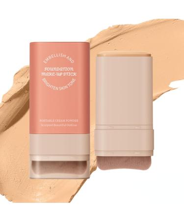 Stick Foundation Stick Foundation Multi-Use Foundation with Brush Portable Foundation Face Cosmetics for Dating (3# 20g)