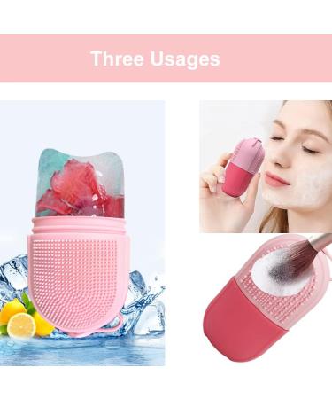 Silicone Cube Ice Roller for Face Cold Therapy Massage - Pink - Buy Online on GoSupps.com