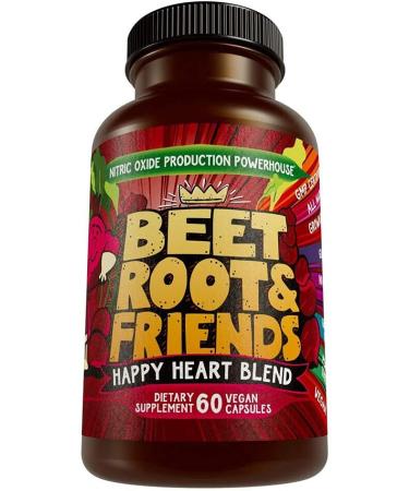 USA Grown Beet Root Powder - Nitric Oxide Production and Blood Pressure Support - Happy Heart Blend with Grape Seed Extract & Ginseng - Buy Online on GoSupps.com
