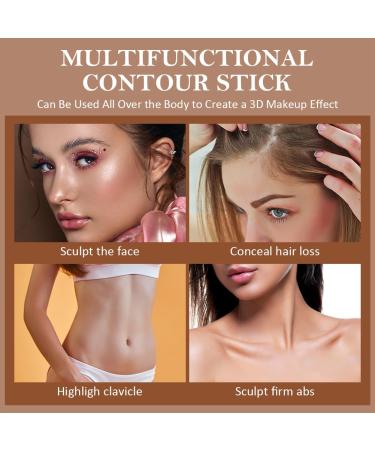 Vegan Highlighter & Contour Pencil - Dual End Shimmering Stick for Universal Contouring & Brightening - Buy Online on GoSupps.com