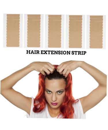 MERRYHAPY Double-Sided Tape for Hair Extensions & Wigs | Invisible Lace Wig Adhesive Strips 2x0.5cm - 5 Sheets Khaki - Buy Online on GoSupps.com