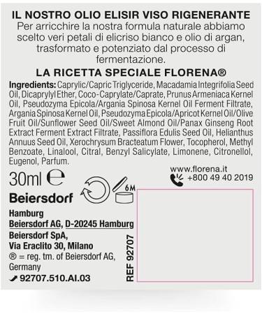 FLORENA Fermented Skincare Natural Regenerating Elisir Oil Face Oil with White Elyra Petals & Fermented Organic Argan Oil Vegan Face Moisturizing Oil 30ml - Buy Online on GoSupps.com
