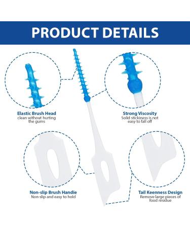 200 Silicone Interdental Brushes - Portable Dental Cleaner & Plaque Removal Tool | Dual-House Toothbrushes with Box for Optimal Oral Hygiene - Buy Online on GoSupps.com