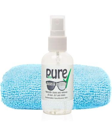 Glasses and Lens Cleaning Kit - Eco-Friendly Bio Degradable and Hypo Allergenic Ingredients. Naturally removes All dust Grease Marks and Stains Without harming The Coating.