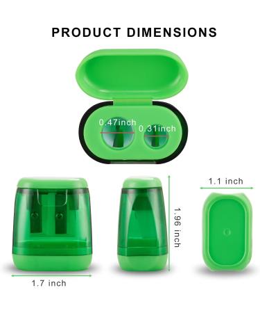 Sonuimy Pencil Sharpeners  4 Pcs Pencil Sharpeners Manual Dual Holes Compact Colored Handheld Pencil Sharpener for Kids with Lid Adults Students School Class Home Office (Covered) - Buy Online on GoSupps.com