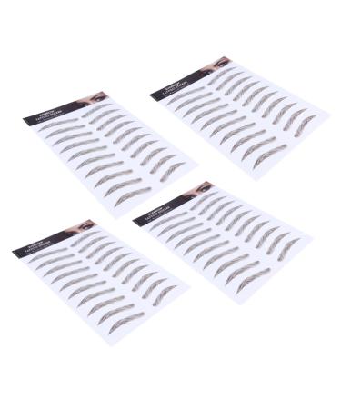 MAGICLULU 4pcs Eyebrow Stickers Semi Permanent Eyebrow 6d Eyebrows Imitation Eyebrow Water Proof 3d Cosmetic
