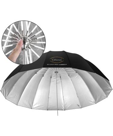 Glow Easy Lock X-Large Deep Silver Fiberglass Umbrella (65) - Superior Quality for Ultimate Shade and Style - Buy Online on GoSupps.com
