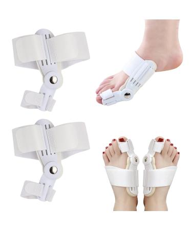 Tmrbbesty toes separator correction hallux valgus correction set thumb valgus correction orthopedic toe carrier to relieve full body inflammation and adjustable flank track white