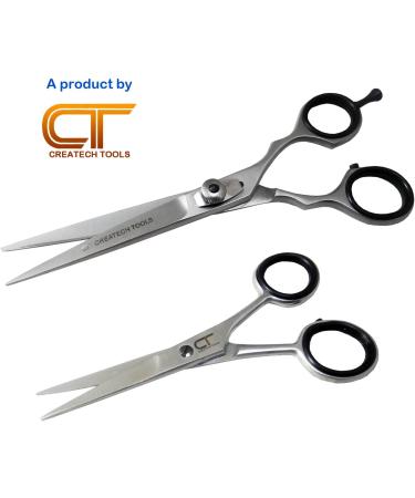 Createch Tools CT Hair Scissors Set - 6 Hair Cutting & 4 Trimming Barber Scissors, Razor Edge Blades for Professional & Home Use - 2-Piece Set - Buy Online on GoSupps.com
