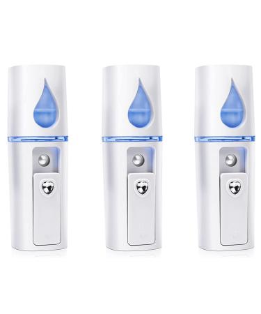 Kikolufy 3X Portable Nano Mister Mini Steamer Atomization Eyelash Extensions with Mirror White