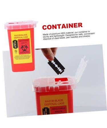 Gleavi 5 STK Razor Blade Disposal Container - Safe Waste Holder for Razors & Blades | Automatic Trash Can for Easy Disposal - Buy Online on GoSupps.com