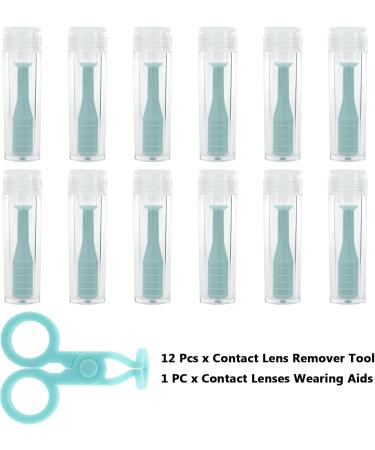 Jaeskeclip 13pcs Contact Lens Remover Set - Portable Odorless Suction Cups for Easy Eye Contact Removal & Carrying Aids - Perfect for Short Travel - Blue - Buy Online on GoSupps.com