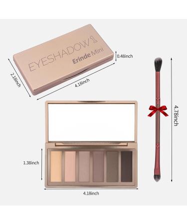 bark Erinde Matte eyeshadow palette 6 colors nude eyeshadow palette 16H waterproof with mirror and vegan highly pigmented eyeshadow palette for longlasting makeup look - Buy Online on GoSupps.com