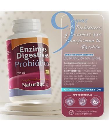 NATURBITE Enzymes+Probiotics 120 Capsules - Buy Online on GoSupps.com