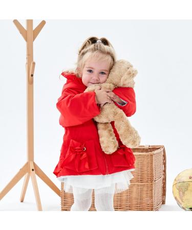 Famuka Infant Winter Baby Girls Red Coat Jacket | Thick Fleece Lined Outwear 12 Months - Buy Online on GoSupps.com