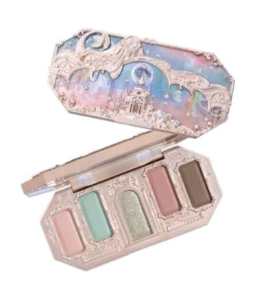 1 PC Huazhixiao Moonlight Mermaid Series 5 Colors Jewelry Eyeshadow Palette  Multichrome Polarizing Shimmer Matte Pearly Eyeshadow Palette  Pigmented Eyeshadow Palette (03)
