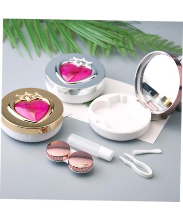 Buy Homsfou 4-Piece Contact Lens Container Set Stylish Interchangeable Cases with Mirror Film Perfect for International Shipping! - Buy Online on GoSupps.com