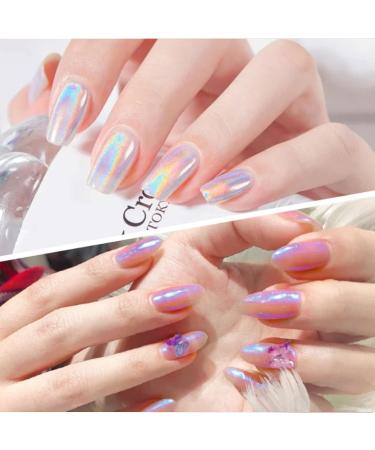 6 Colors Chrome Mermaid Neon Nail Powder for DIY Nail Art - Shiny Magic Mirror Effect Holographic Glitter Pigment - Metallic+Neon - Buy Online on GoSupps.com