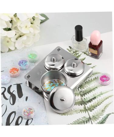 Manicure Container Liquid Powder Cup Crystal Tools Dispensing Container With Lid for Women manicure liquid holder - Buy Online on GoSupps.com