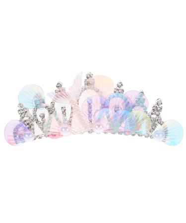Angoily Rhinestone Tuck Comb Hair Comb Headpieces for Girls Headdresses for Women Rhinestone Bobby Pins Wig Hair Barrettes Hair Clip Women Hair Accessories Crown Girl Child Mermaid Metal