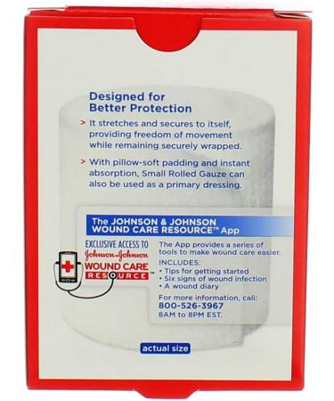 Buy 2 Pack Johnson & Johnson Red Cross First Aid Rolled Gauze - Fast Shipping Worldwide - Buy Online on GoSupps.com
