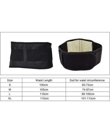 Adjustable Black Waist Belt for Lower Back Pain Relief | Posture Correction & Magnetic Therapy | Self-Warming Lumbar Support - X-Large - Buy Online on GoSupps.com