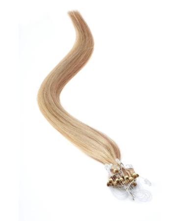Micro Ring/Micro Loop/Micro Bead Hair Extensions 18" Light Brown/Blonde (10/22) American Pride